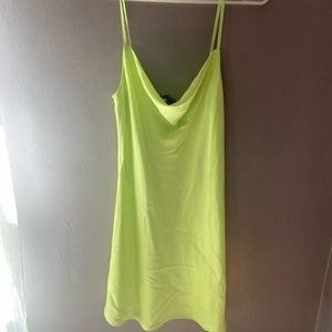 Forever 21 Lime Green Silk Dress